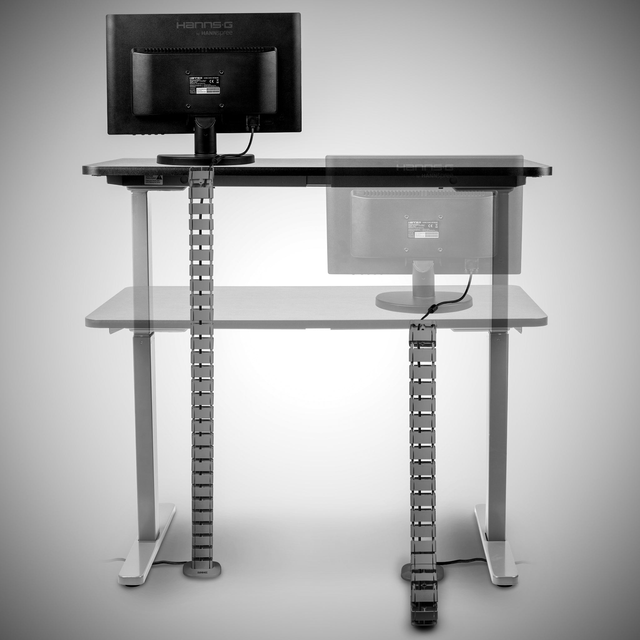 Duronic CM1DM SR Osłona kablowa maskownica 130 cm srebrna do 16 przewodów | modułowy elastyczny organizer | zarządzanie kablami | organizer do kabli przykręcany - śruby w zestawie | kanał kablowy wężowy