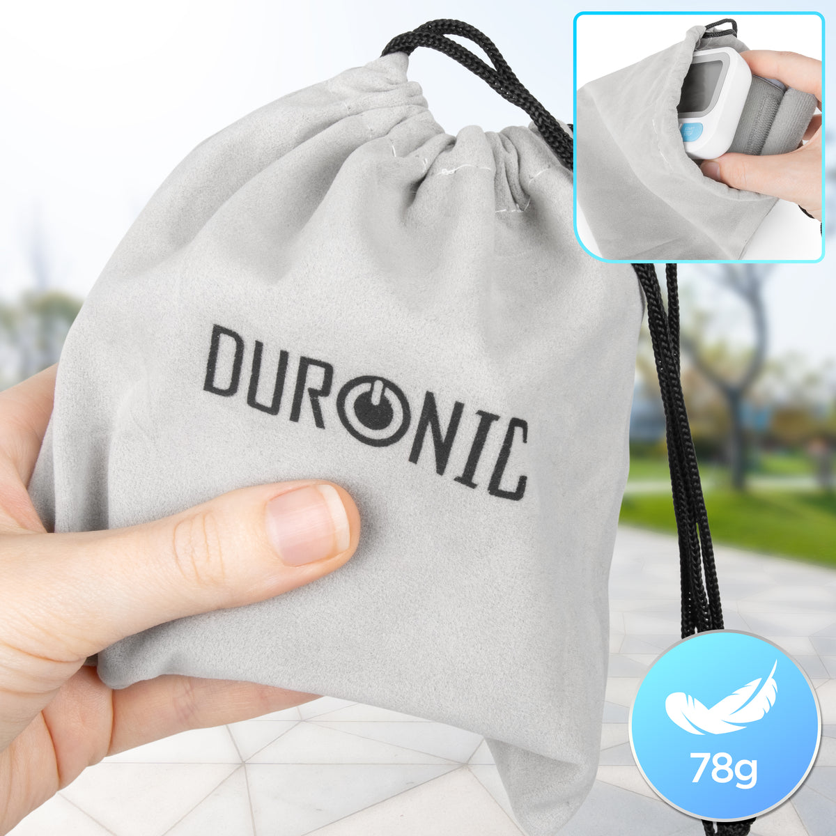 Duronic BPM65 WE Ciśnieniomierz nadgarstkowy automatyczny pokrowiec do przechowywania urządzenia, lekki - 78 g
