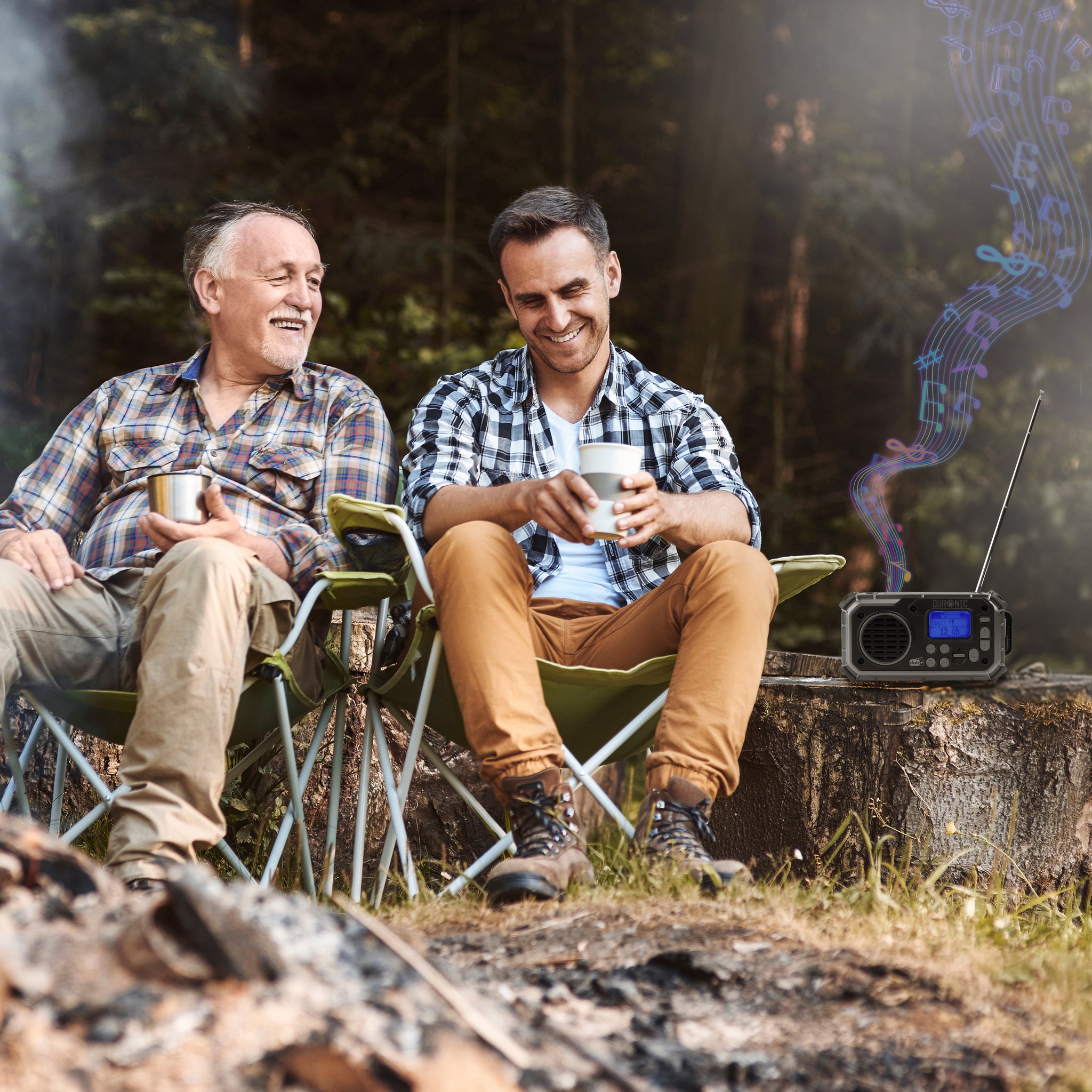 Duronic SDAB1 Radio solarne z dynamem USB A i C Radio awaryjne pogodowe do plecaka ewakuacyjnego