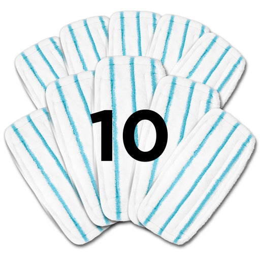 Duronic STM15X10 Nakładki do mopa parowego wymienne pady czyszczące do mopa parowego Duronic STM15, zestaw 10 ściereczek podłogowych z mikrofibry wielokrotnego użytku