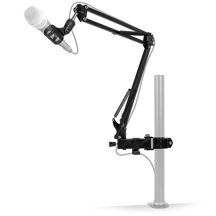 Duronic MH01 Uniwersalny statyw do mikrofonu do uchwytów do monitorów Kolor: czarny | domowe studio nagrań | nagrywanie bez użycia rąk | montaż na zacisk lub śrubę | uchwyt regulowany
