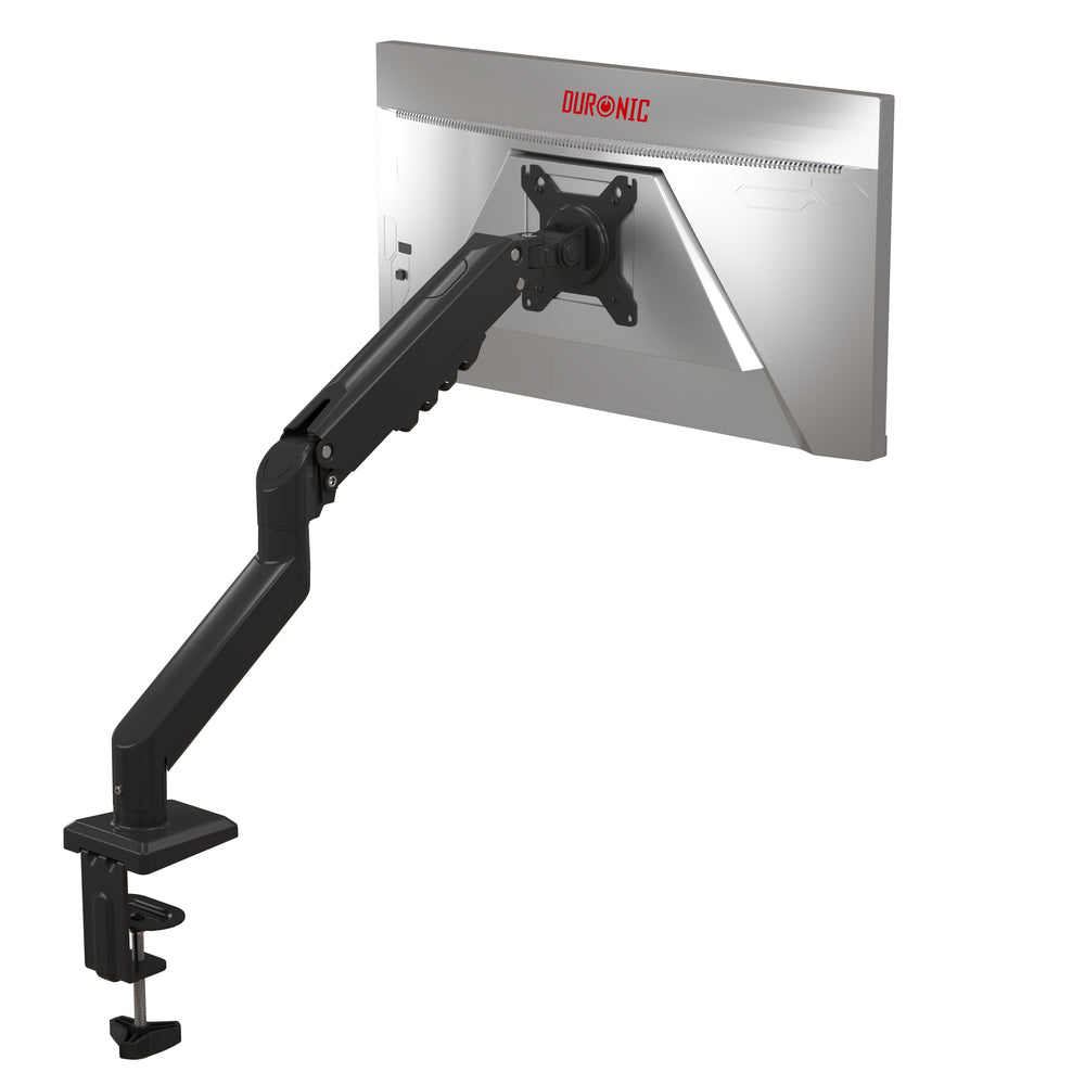 Duronic DM6A1 Uchwyt do monitora 13-32 cale VESA 75 100 obrotowy 360 stopni ramię gazowe ekran komputerowy max 9 kg pełna regulacja wysokosci