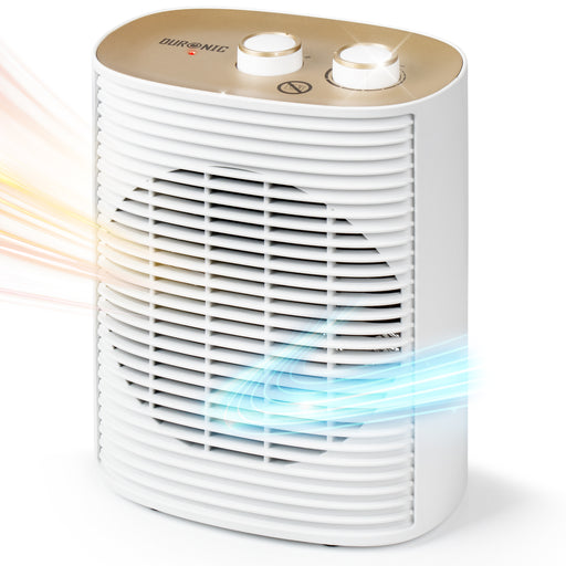 Duronic HV32 WE Termowentylator farelka elektryczna mini grzejnik elektryczny z termostatem przenośny 2 tryby grzania nagrzewnica kolor biały