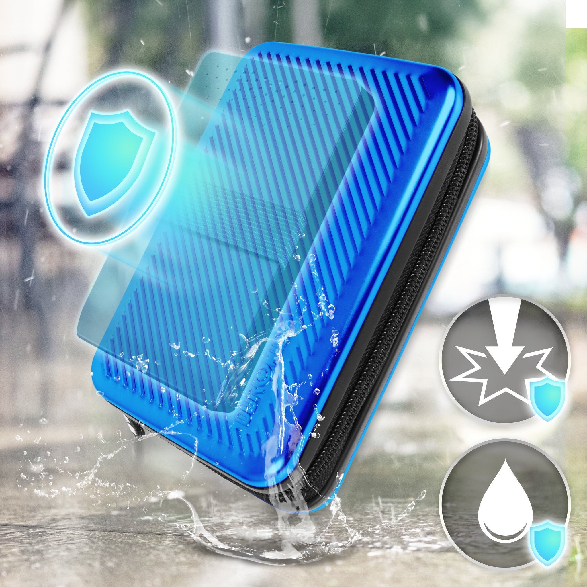 Duronic HDC3 BE Etui na dysk pokrowiec GPS 13x11