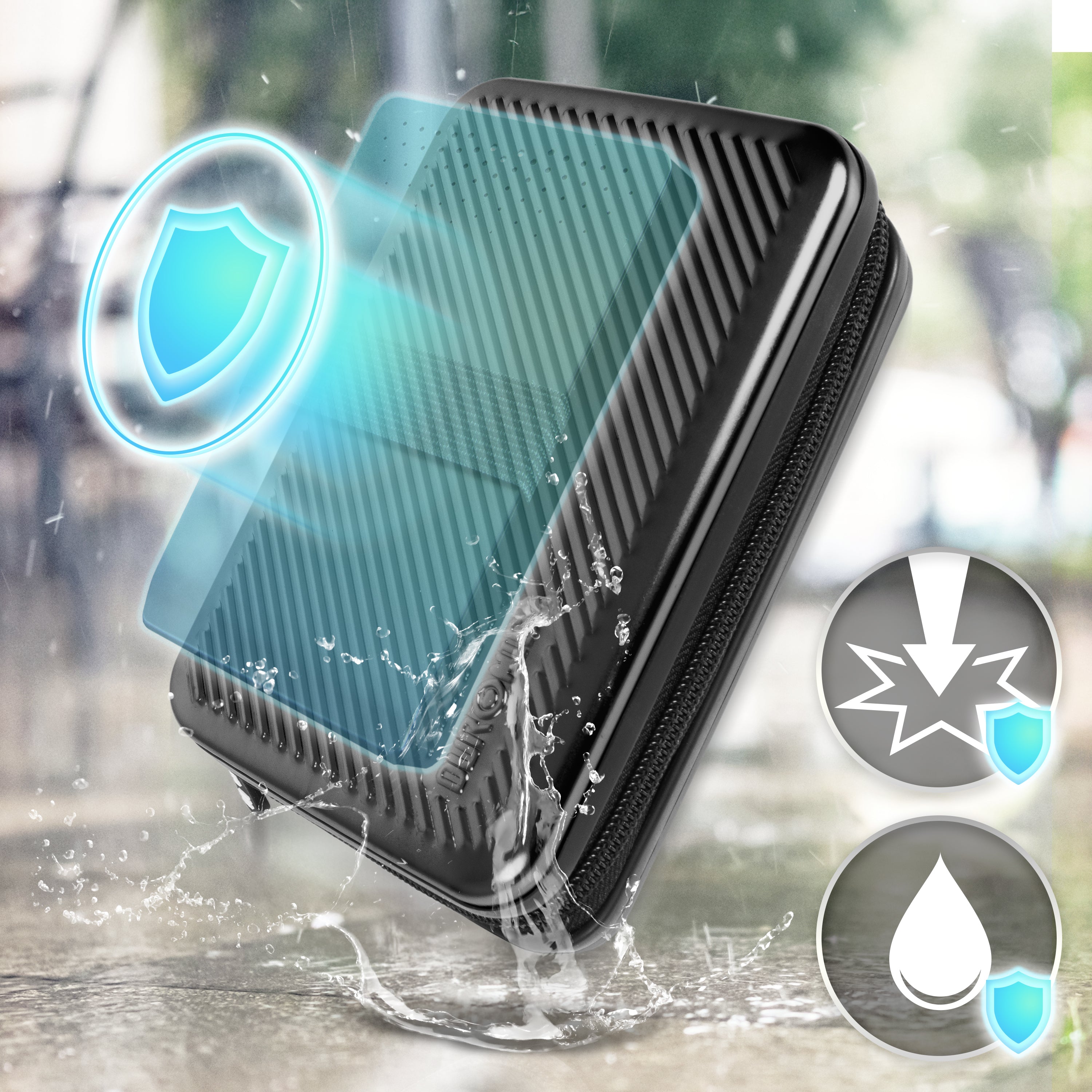 Duronic HDC3 BK Etui na dysk pokrowiec GPS 13x9