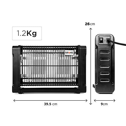 Duronic FK8416 Lampa owadobójcza stop komarom 16W | elektryczny ultradźwiękowy odstraszacz komarów much ciem