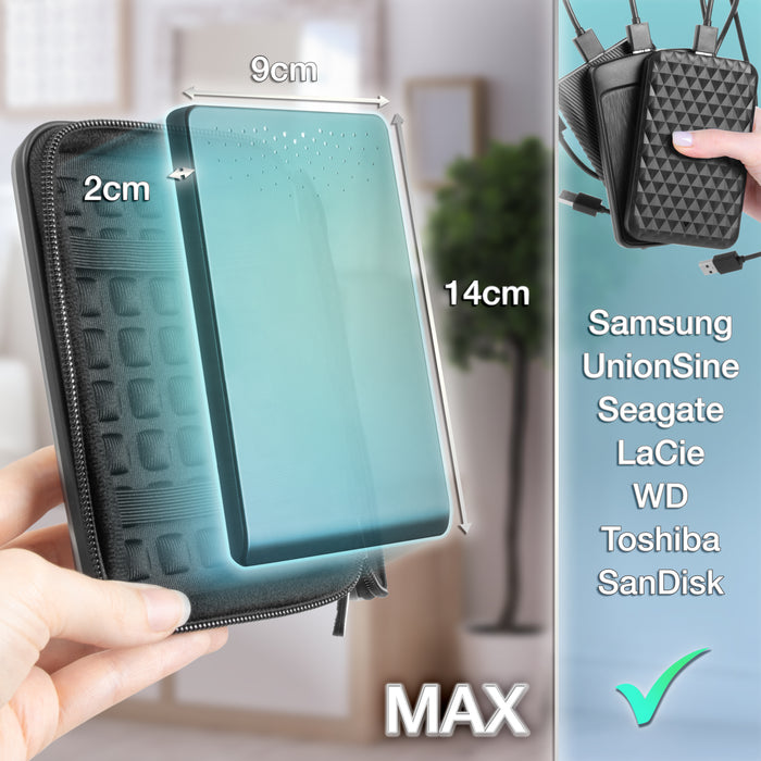 Duronic HDC3 BK Etui na dysk pokrowiec GPS 13x9