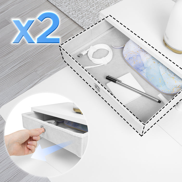 Duronic DD1 WE Blat biurka z nadstawką szufladami kolor: biały | kompatybilny ze stelażami TM51 i TM61 regulacja wysokości | 120 x 60 cm | ergonomiczne biurko do biura sekretariatu