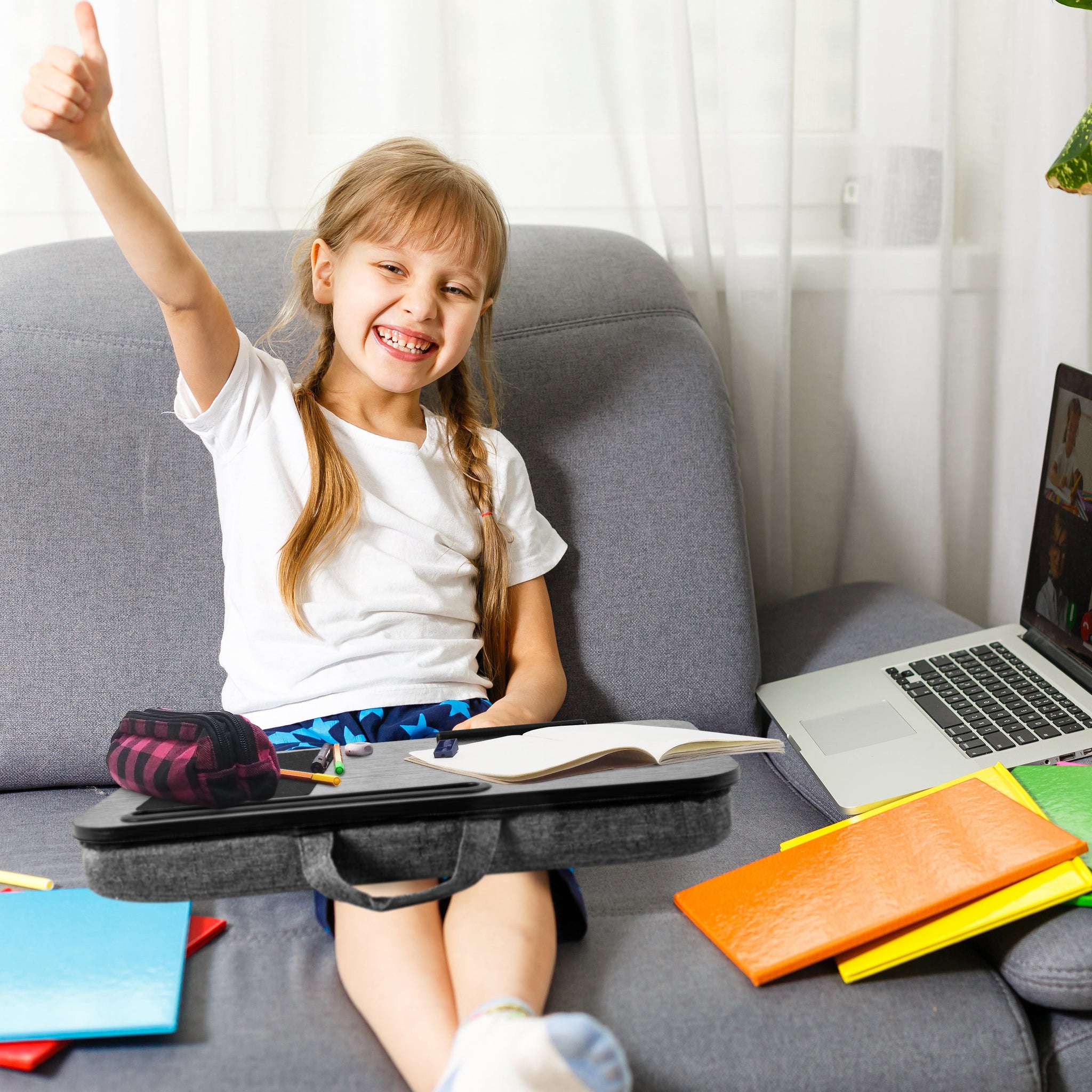 Duronic DML422 Podkładka pod laptop poduszka lekka na kolana i do łóżka miękka