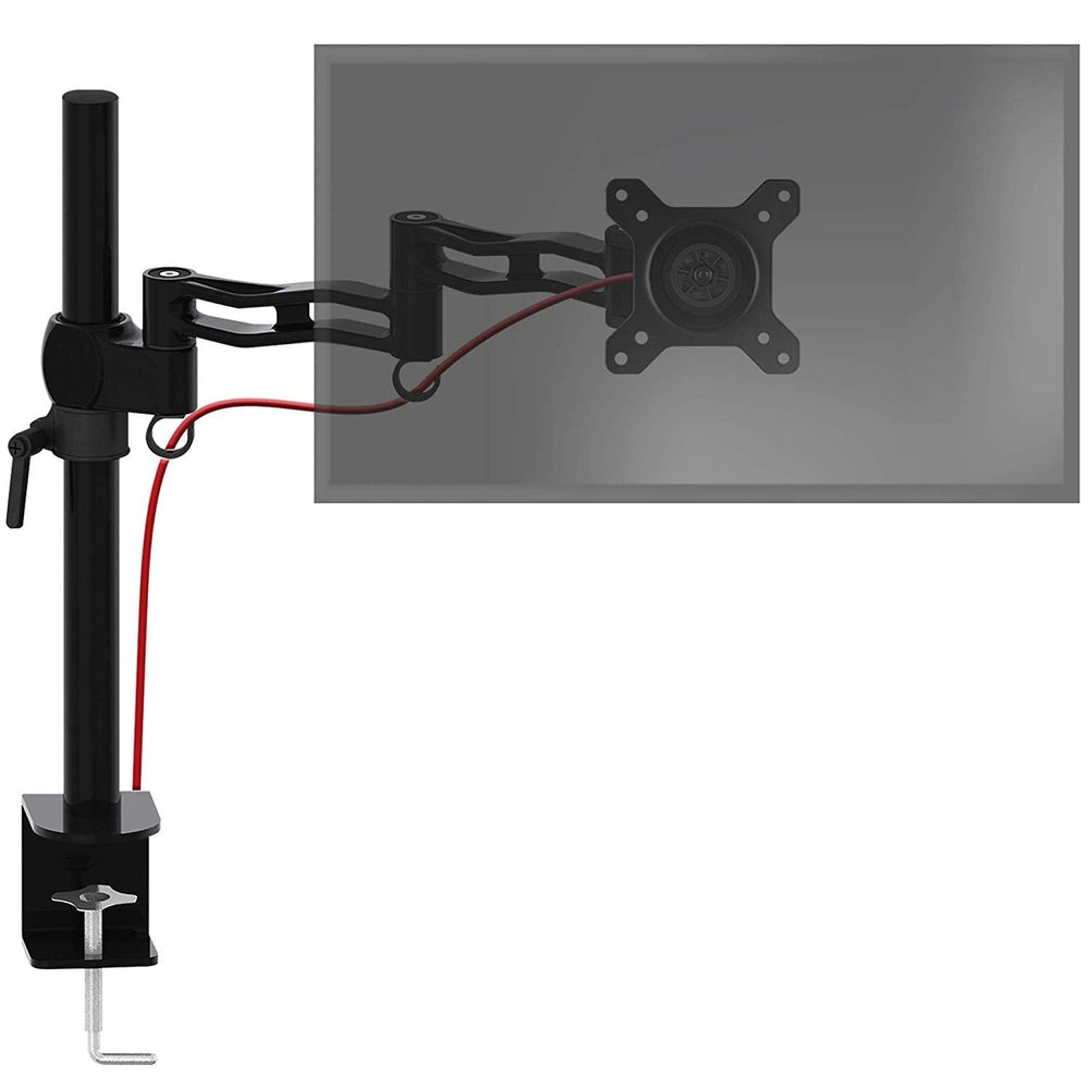 Duronic DM351X3 BK Uchwyt biurkowy do monitora 10 kg VESA 75 lub 100 regulacja monitora możliwość rozbudowy uchwytu