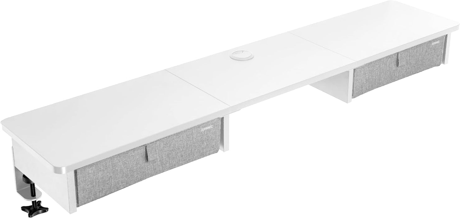 Duronic DD3 WE Nadstawka z szufladami na biurko kolor: biały 120 x 25 x 11,5 cm | uniwersalna i stabilna | montaż bez wiercenia | organizer do biurka dodatkowe szuflady
