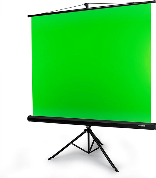 Duronic TPS13 GN Zielone tło green screen ekran projekcyjny przenośny zielony tło do nagrań | mata do projektora 150 x 130 cm | składany statyw | sala konferencyjna