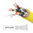 Duronic CAT8 YW 0,5m Kabel sieciowy Ethernet żółty transmisja 40GB skrętka S/FTP pachcord