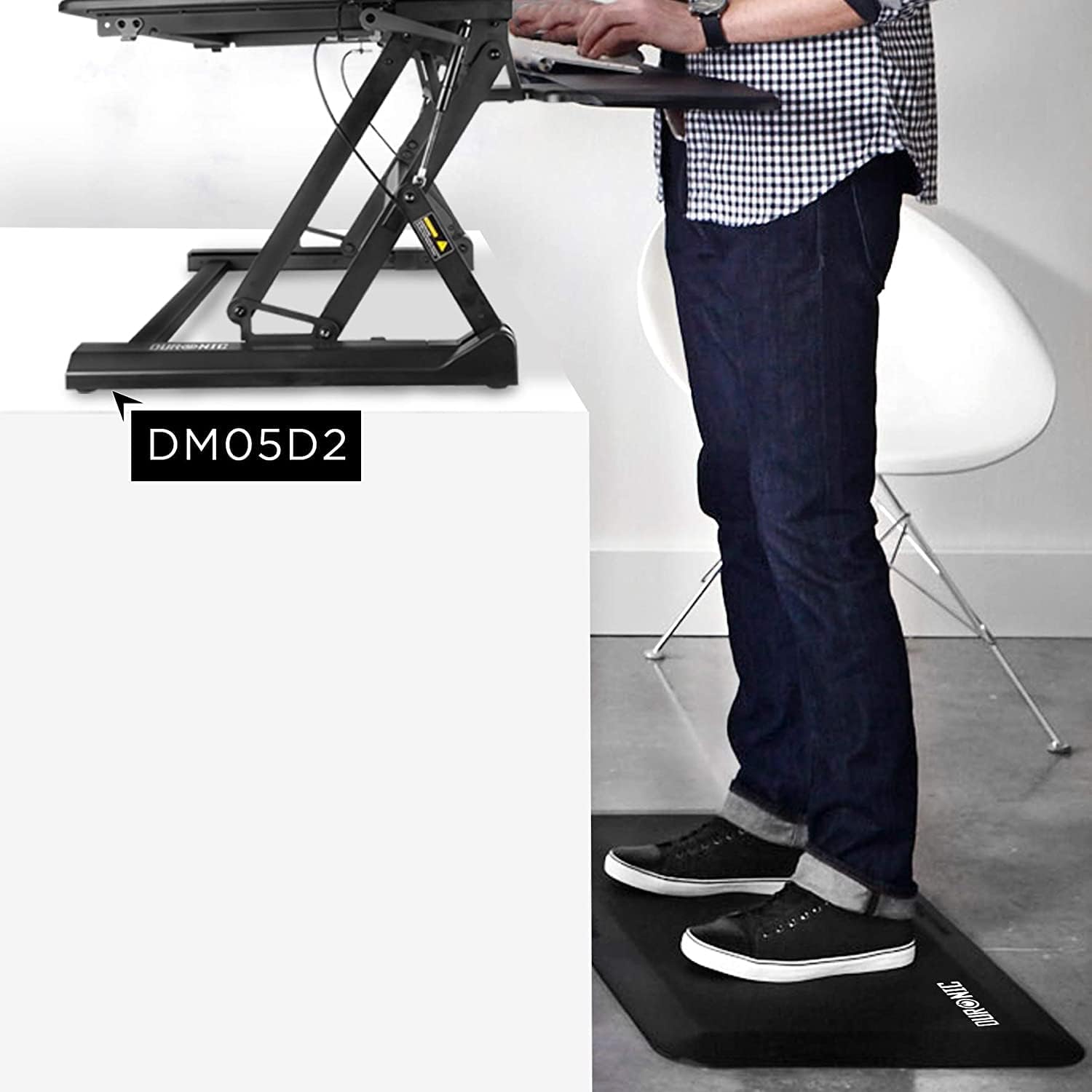 Duronic DM-MAT2 Mata podłogowa piankowa antyzmęczeniowa do biura antypoślizgowa wodoodporna | ulga dla kręgosłupa podczas pracy stojącej | maty do biurek stojących | dywanik kuchenny…