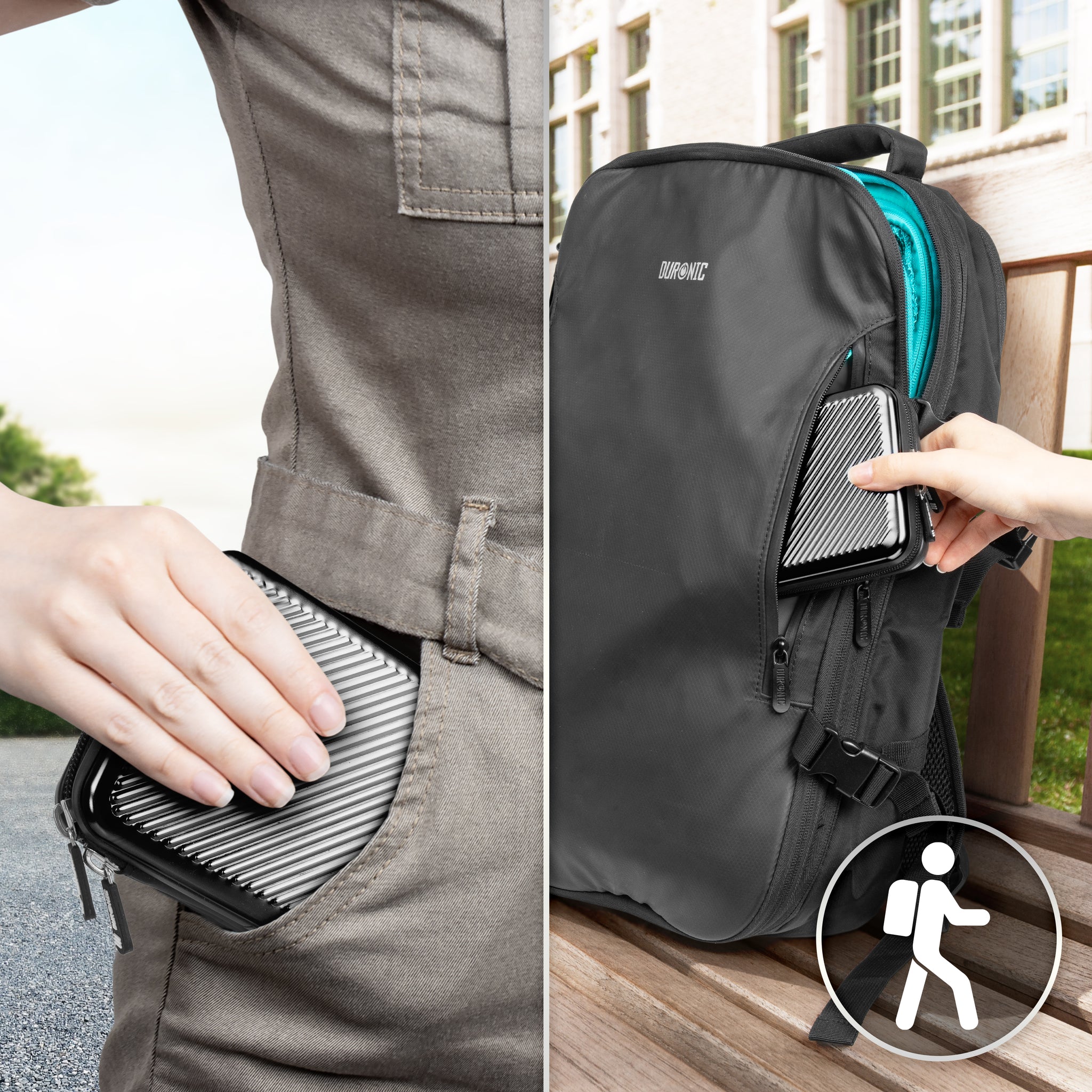 Duronic HDC3 BK Etui na dysk pokrowiec GPS 13x9