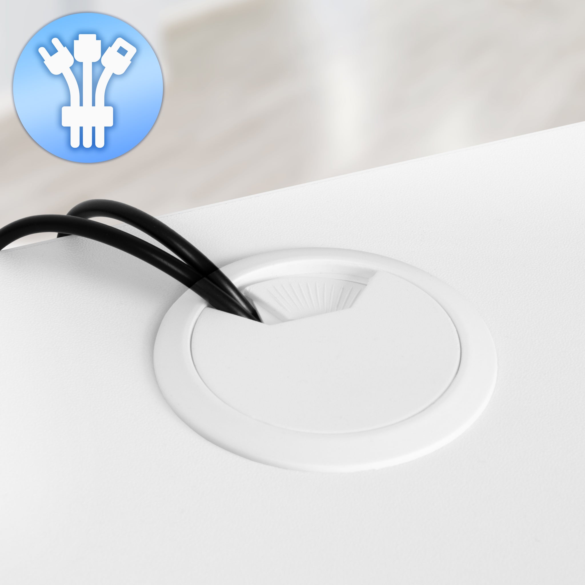 Duronic DD2 WE Nadstawka z szufladami na biurko kolor: biały 120 x 25 x 11,5 cm | uniwersalna montaż bez wiercenia organizer do biurka