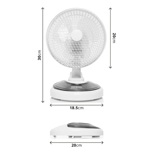 Duronic FN15 Wiatrak wentylator z klipsem mini 2 w 1 biurko | biały | moc 15W