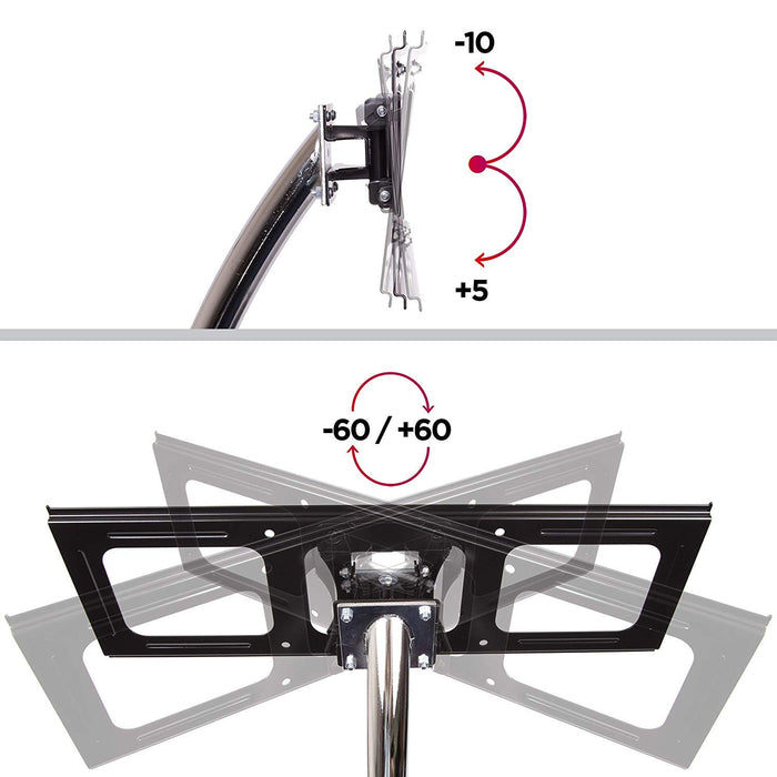 Duronic TVS3F1 Stojak na telewizor statyw TV stand | stojak do telewizora 37 - 70 cali , uchwyt na telewizor