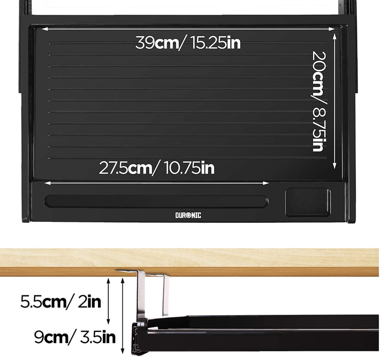 Duronic DKTSX2 Dodatkowa podstawka pod klawiaturę podstawka montowana do blatu biurka dotatkowy blat
