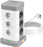 Duronic ET12C Listwa zasilająca biała pionowa 13A 3680W wielogniazdowa 12 wejść gniazd 3x USB 1x USB C 1,8m długości przedłużacz pionowy lampka nocna podświetlenie włącznik z lampką kontrolną