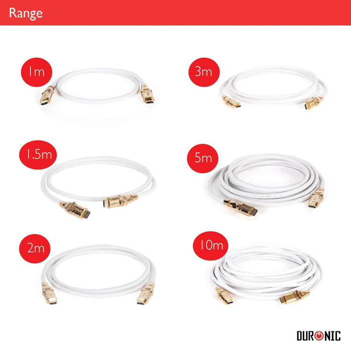 Duronic HDC01 / 1m kabel HDMI 1m rotacyjna główka  | kino domowe | złączki z 24-karatowego złota | wysoka wydajność