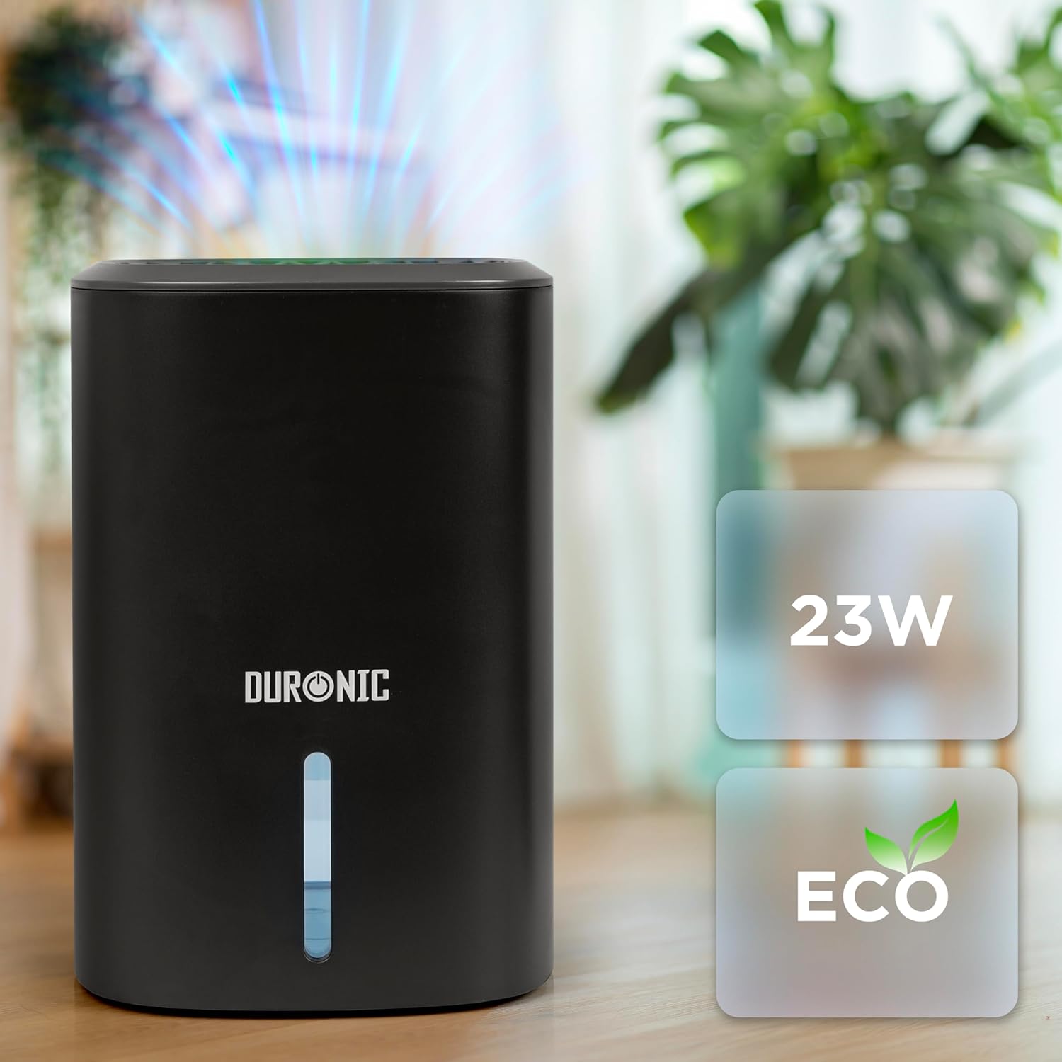 Duronic DH06 BK Elektryczny pochłaniacz wilgoci osuszacz powietrza do domu | czarny bez wkładów 23W 240ml na dobę | do sypialni, piwnicy, pralni | zapobiega powstawaniu grzyba, nieprzyjemnym zapachom