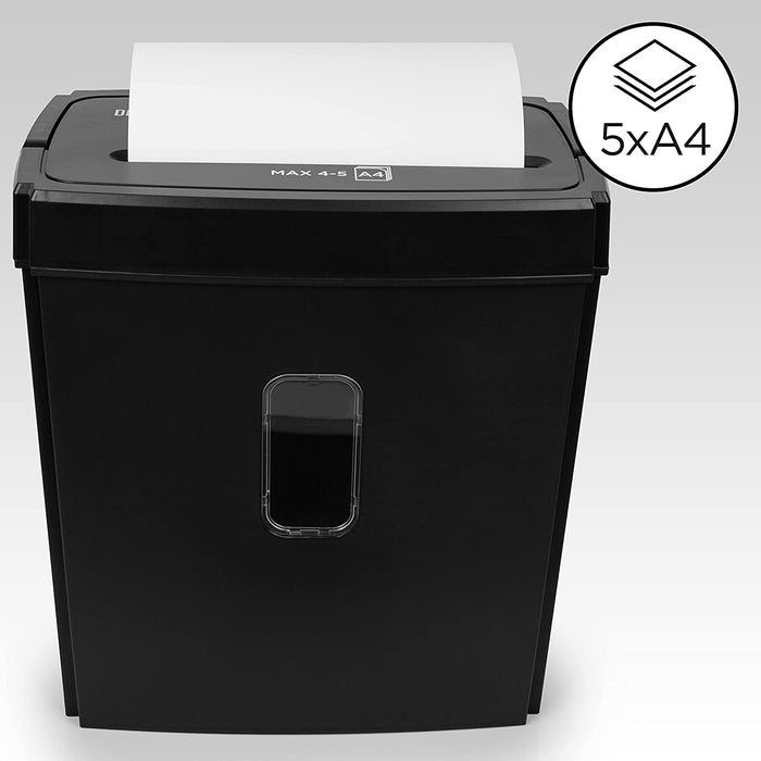 Duronic PS657 Niszczarka do papieru dokumentów 170W z koszem na ścinki 15l i wygodną rączką | niszczarka automatyczna do domu lub małego biura