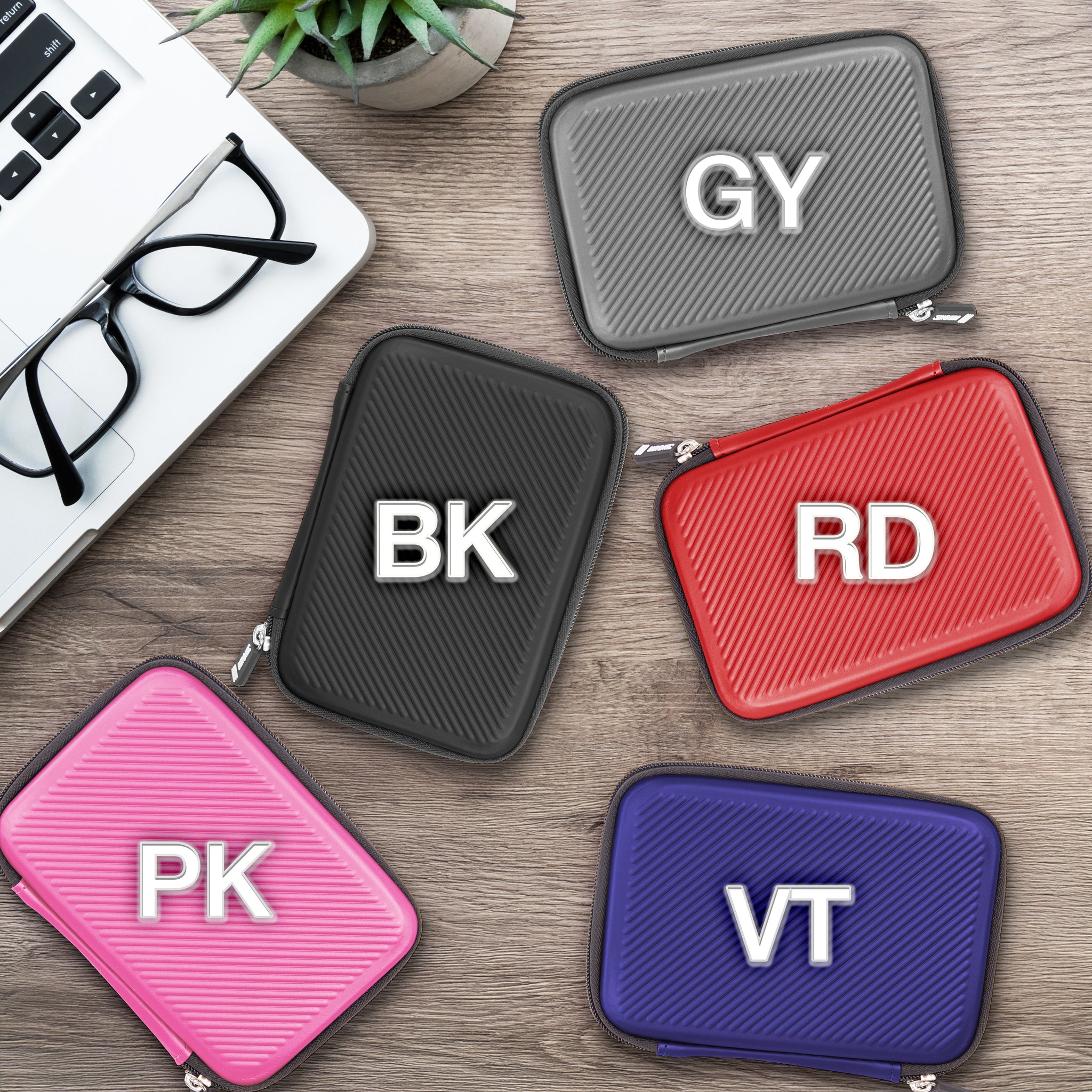 Duronic HDC2 VT Etui na dysk twardy fioletowe przenośne etui do przechowywania EVA na zewnętrzny dysk twardy i kable