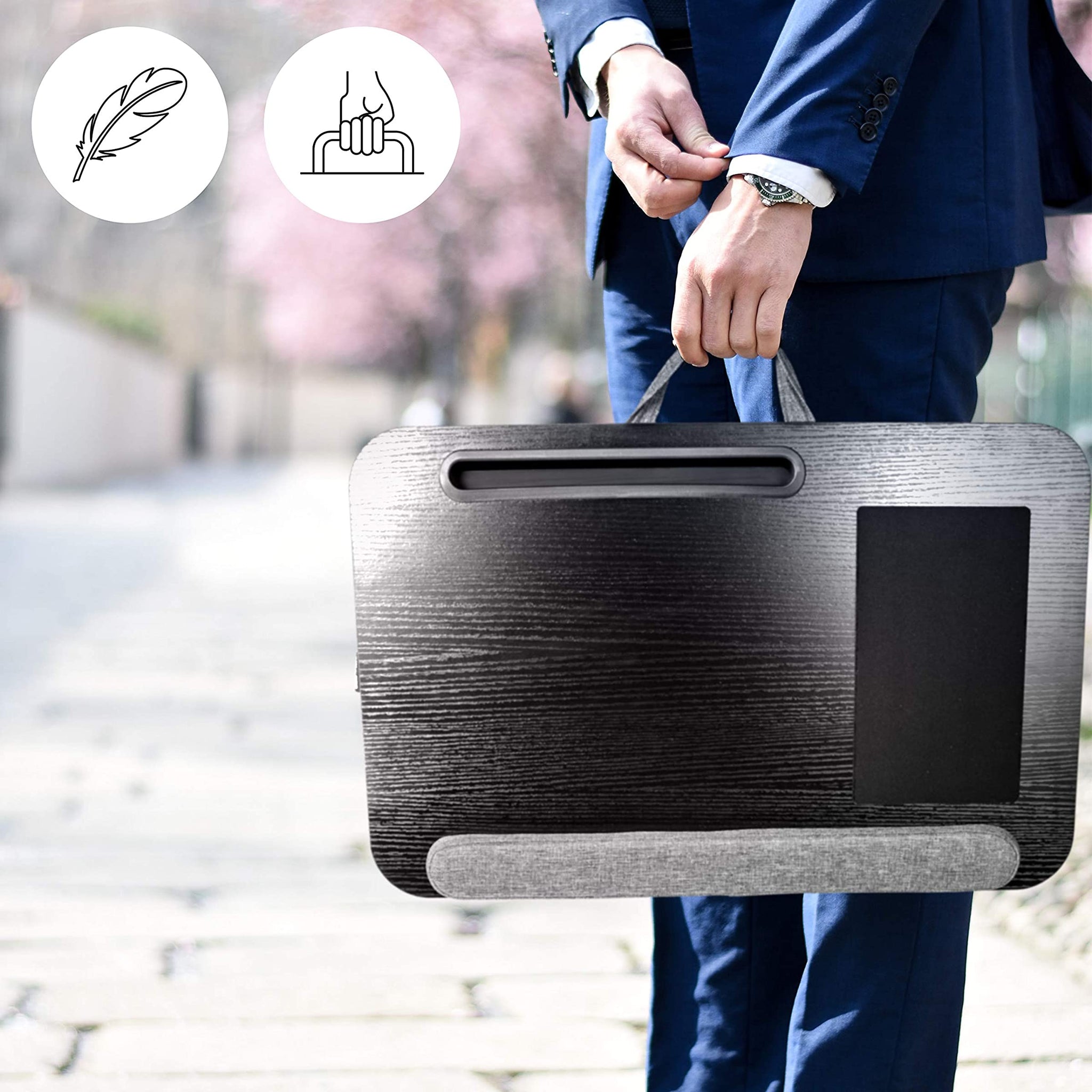 Duronic DML433 Podkładka pod laptop poduszka lekka na kolana i do łóżka miękka