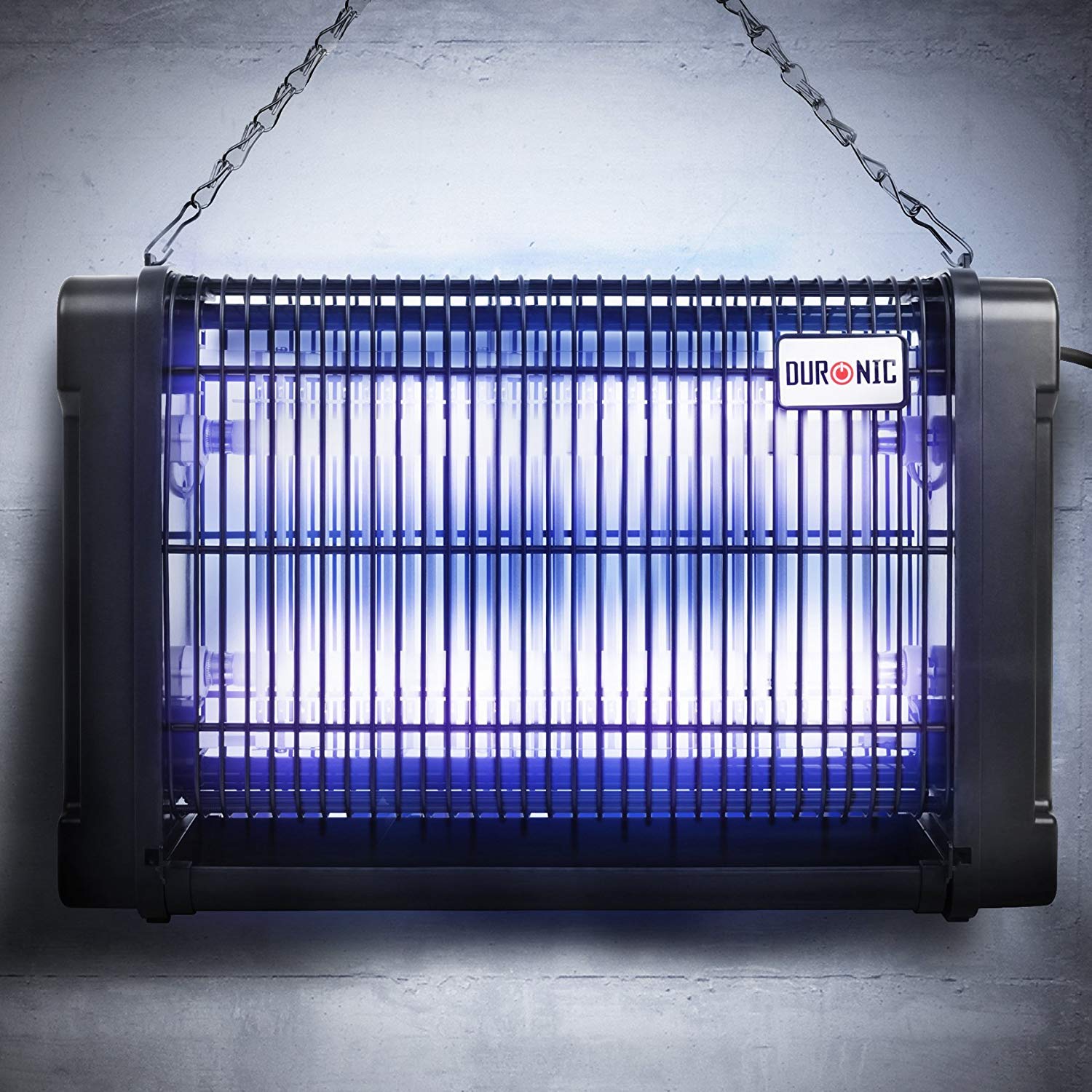 Duronic FK8416 Lampa owadobójcza stop komarom 16W | elektryczny ultradźwiękowy odstraszacz komarów much ciem