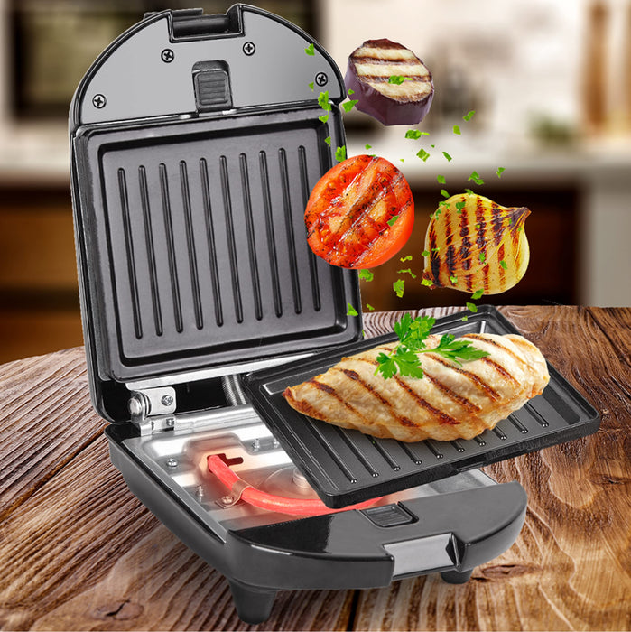 Duronic WM52 Mini gofrownica i grill opiekacz 520W wyjmowane talerze 1 wafel na raz