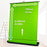 Duronic FPS15 GN Zielone tło green screen ekran projekcyjny przenośny zielony tło do nagrań | mata do projektora 150 x 130 cm | wbudowany statyw | sala konferencyjna | nablatowy ekran