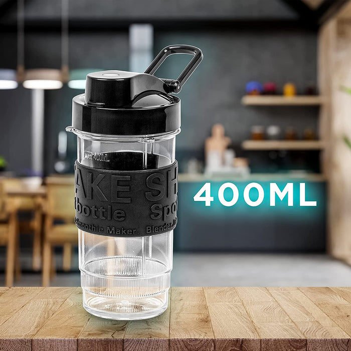 Duronic BB4 Buteka 400 ml bidon do blenderów Duronic BL510 i BL520 | wolna od BPA | na wodę koktajle proteinowe, smoothie i inne napoje