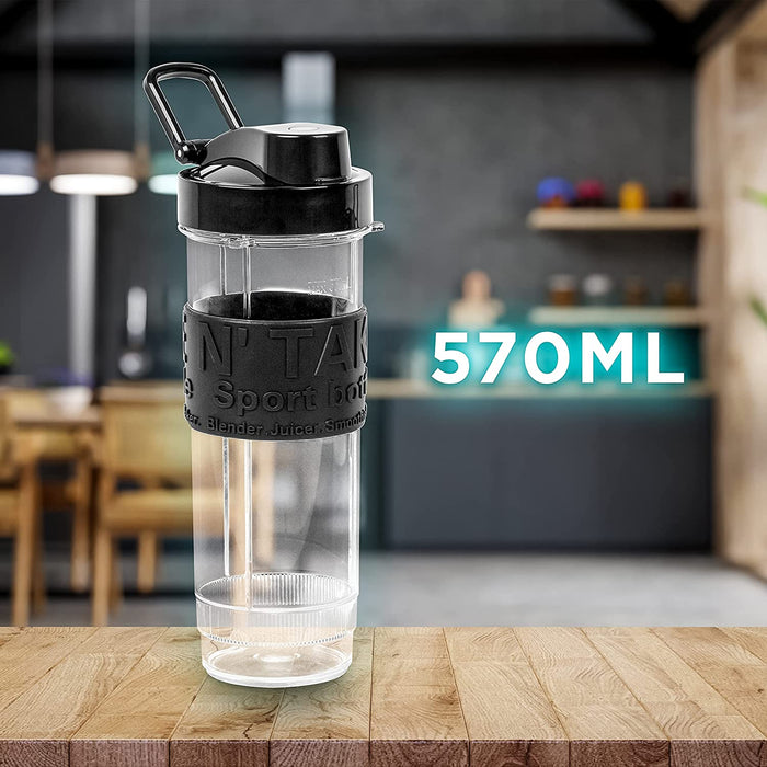 Duronic BB5 Buteka 570 ml bidon do blenderów Duronic BL510 i BL520 | wolna od BPA | na wodę koktajle proteinowe,  smoothie i inne napoje