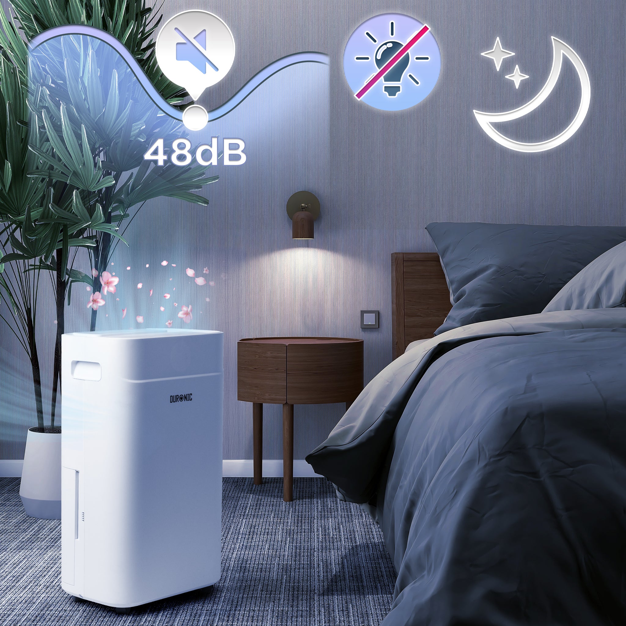 Duronic DH201 Osuszacz powietrza o mocy 440 W, do 20 litrów wody dziennie. Zbiornik na wodę o pojemności 5,1l. Pochłaniacz wilgoci zwalcza nadmierną wilgotność i zapobiega rozwojowi pleśni. Timer