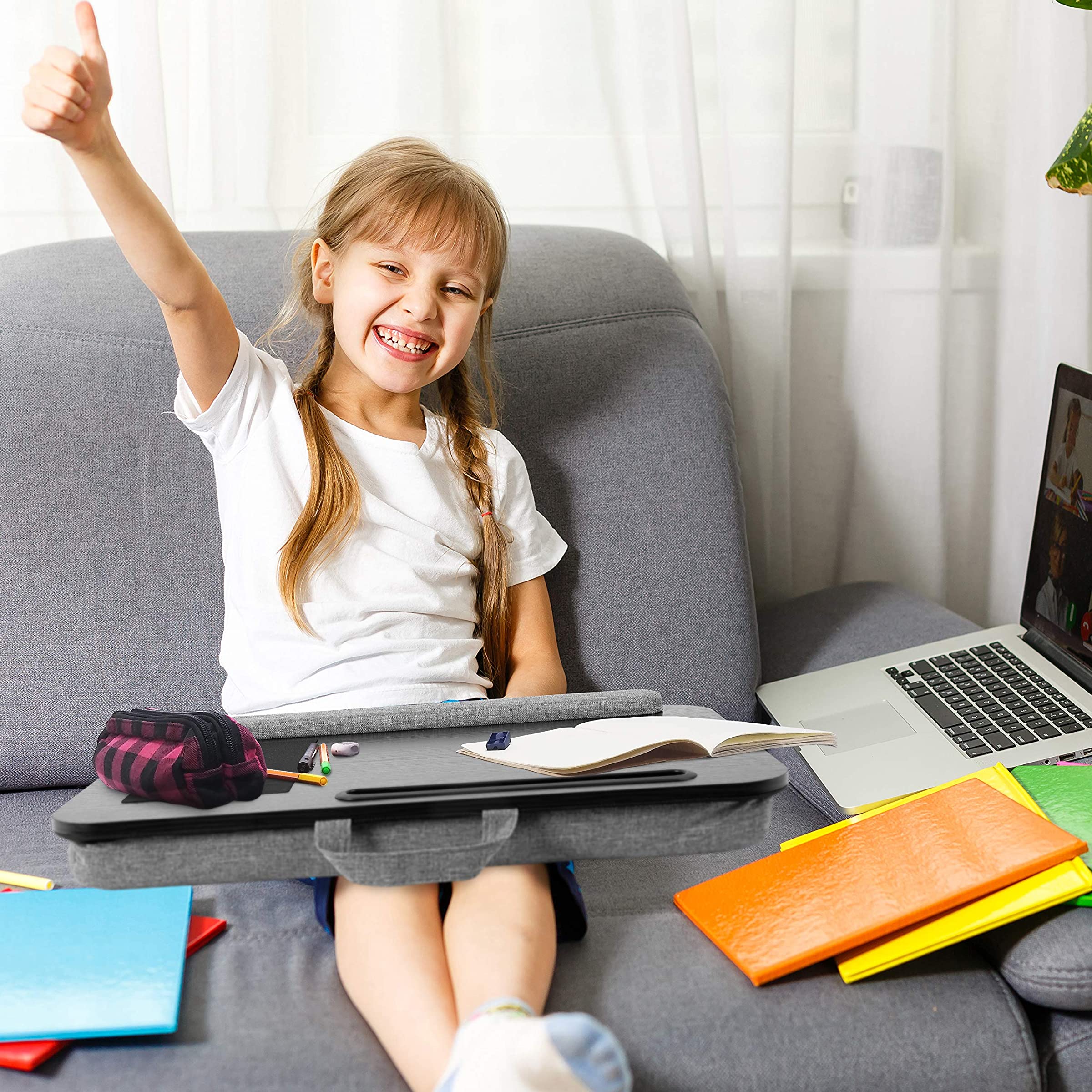 Duronic DML433 Podkładka pod laptop poduszka lekka na kolana i do łóżka miękka