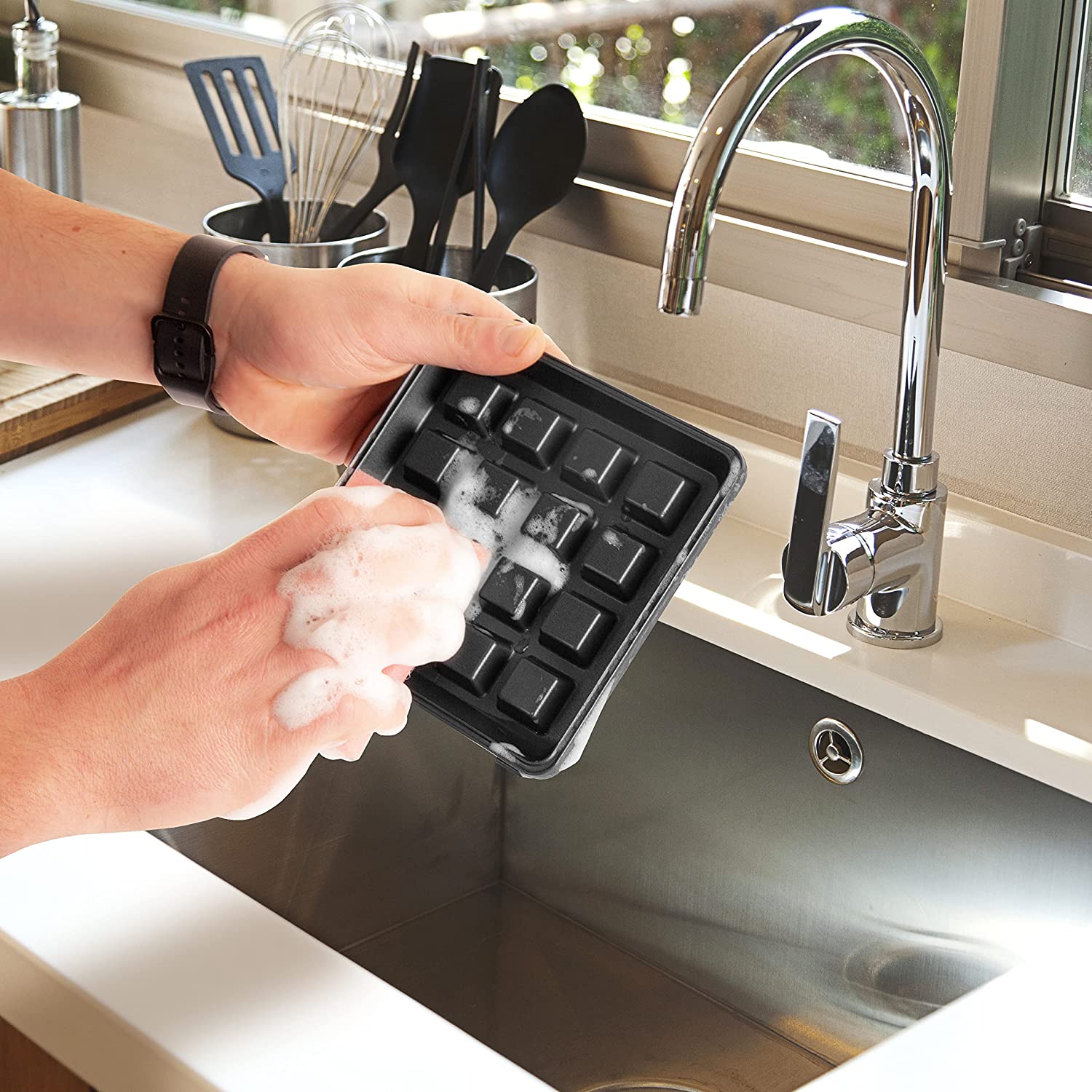 Duronic WM32 Mini gofrownica i grill opiekacz do kanapek 650W wyjmowane talerze | łatwe czyszczenie | domowa wielofunkcyjna gofrownica | duże gofry