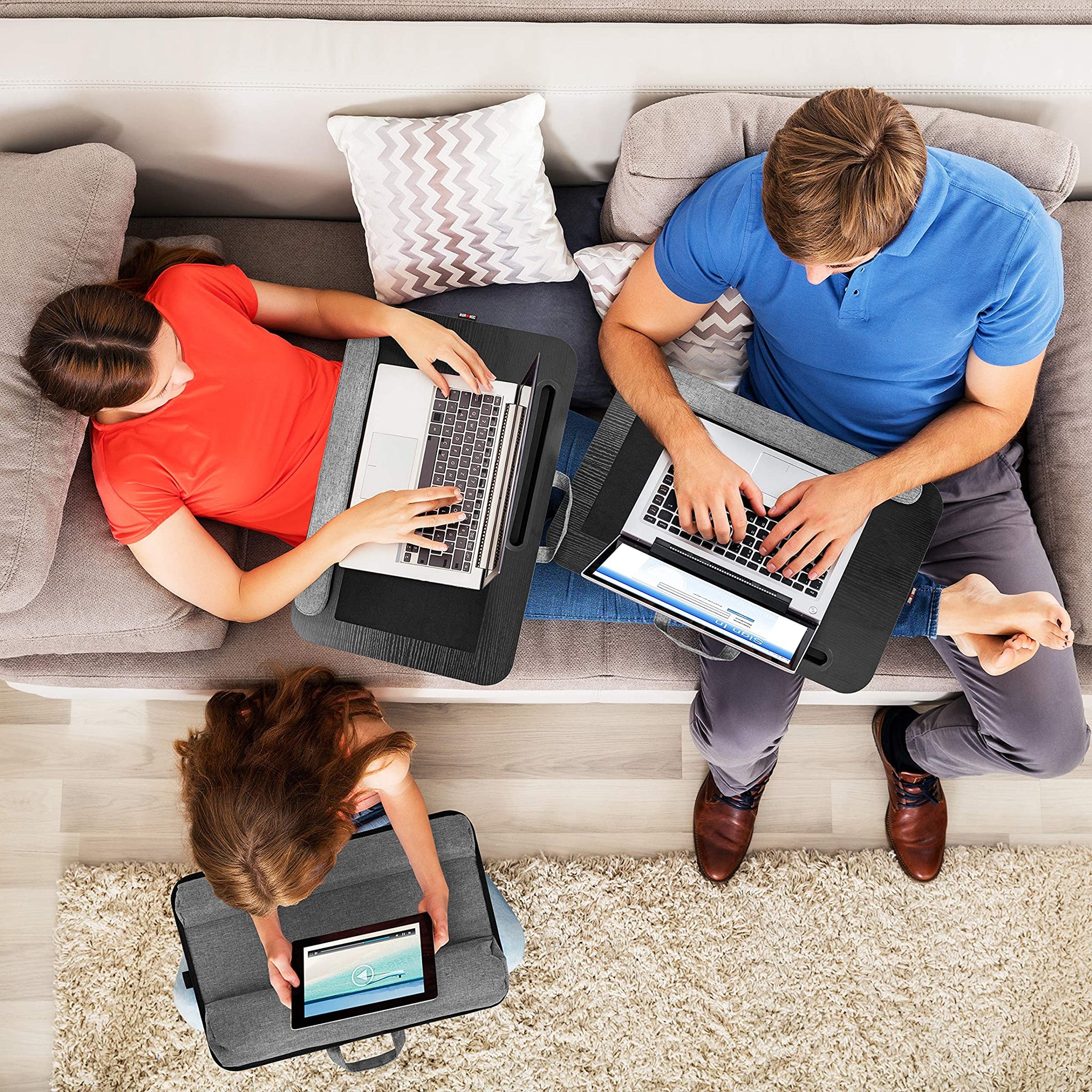 Duronic DML433 Podkładka pod laptop poduszka lekka na kolana i do łóżka miękka