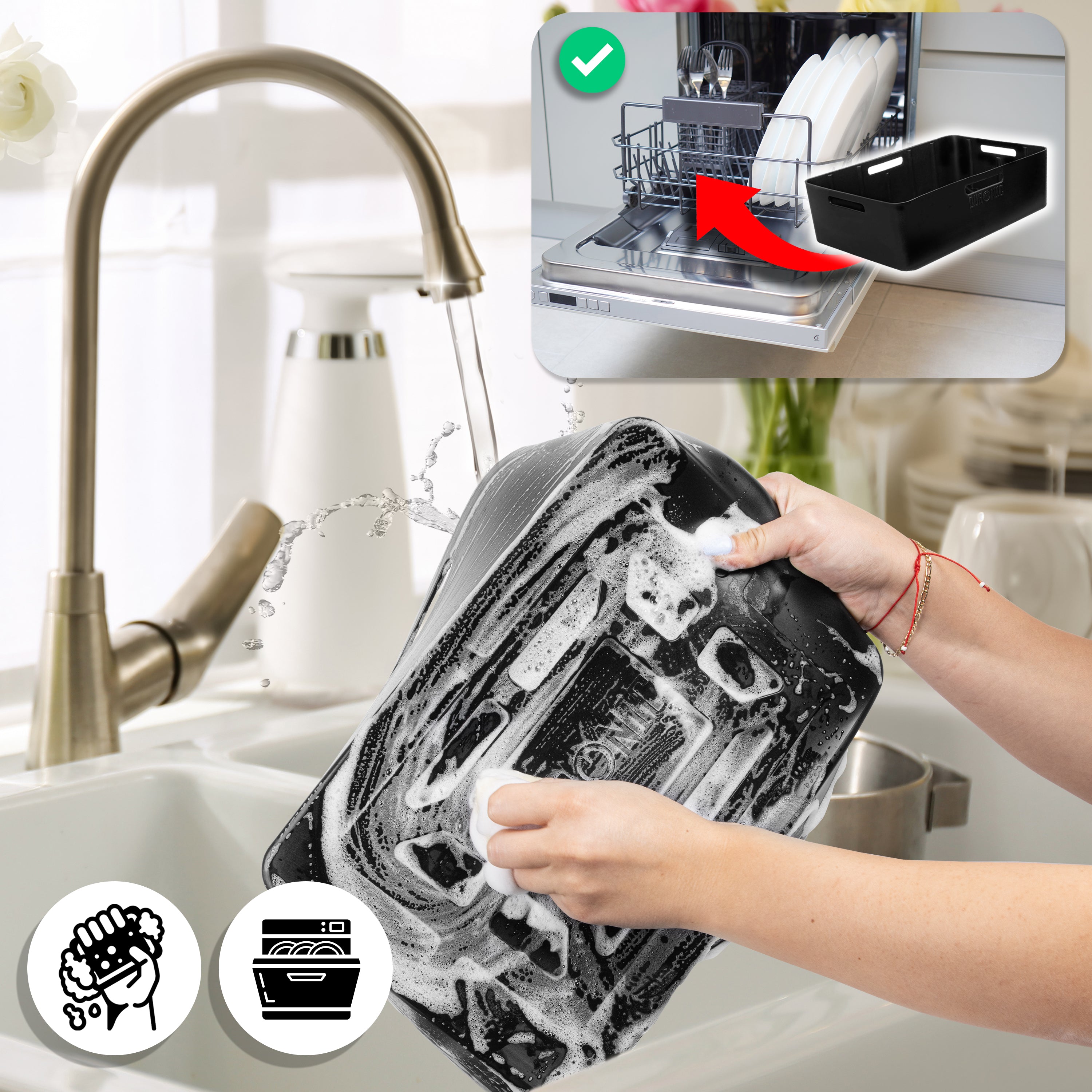 Duronic AFL2 Silikonowa Forma do Frytkownicy Beztłuszczowej Wielorazowa | Nieprzywierająca i wygodna do mycia | akcesoria do Air Fryer AF34, AF24 i Innych Modeli frytownic