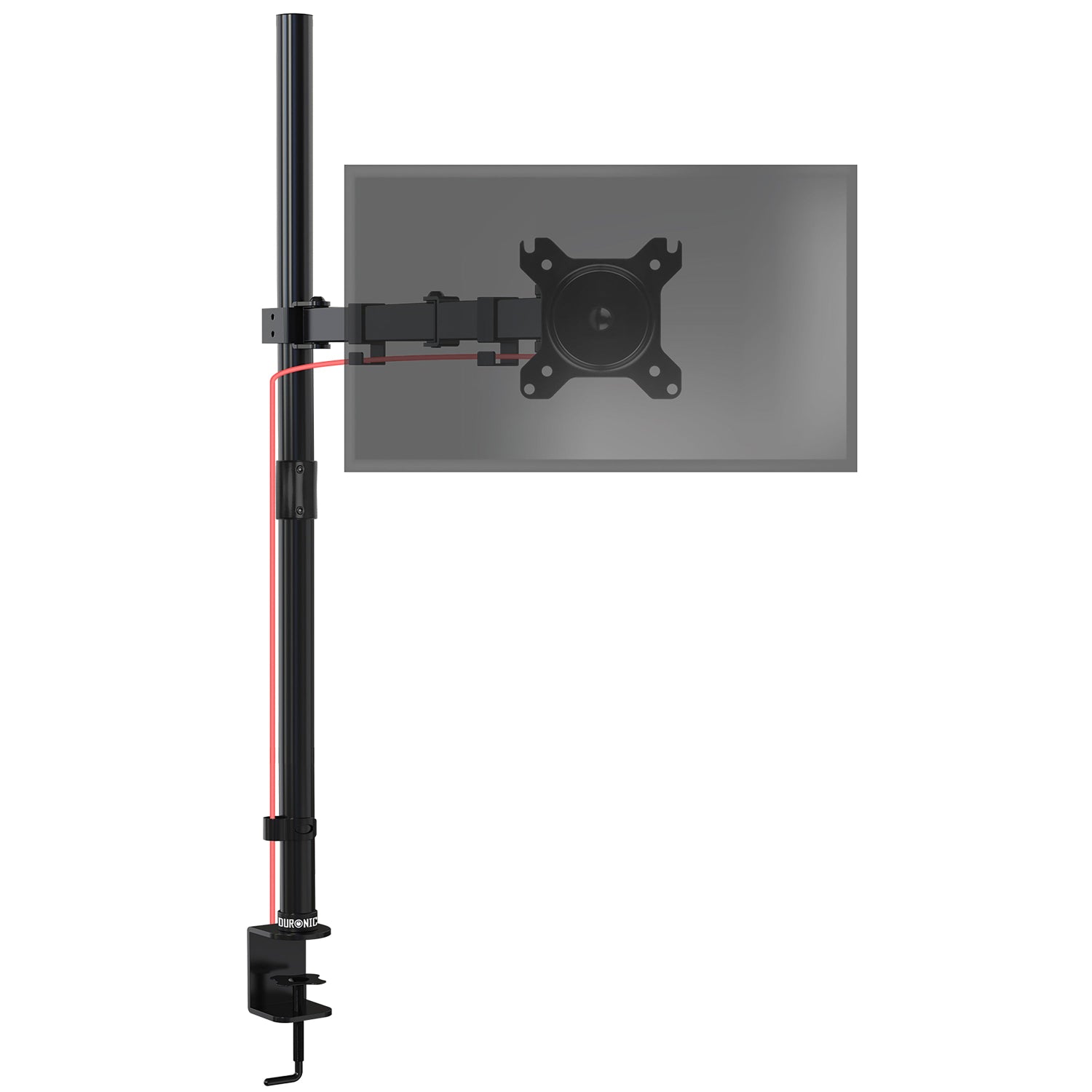 Duronic DMT151X3 Uchwyt na jeden monitor 8 kg do biurka | monitory 13 - 32 cali | VESA 75 lub 100 | uchwyt biurkowy długi słupek 100 cm | do monitorów ultrawide