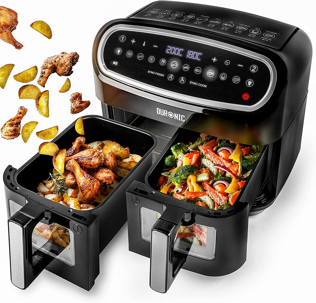 Duronic AF24 BK Airfryer Frytkownica duża 2 duo kurczak ziemniaki frytki
