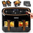 Duronic AF34 BG airfryer frytkownica XXL duo dwie komory 3 kosze czarna złota