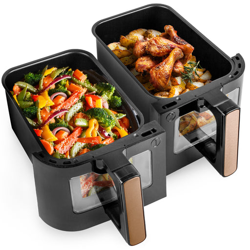 Duronic AFD2 BG Dwie komory po 5 litrów czarne do airfryer airfryera Duronic frytkownicy beztłuszczowej