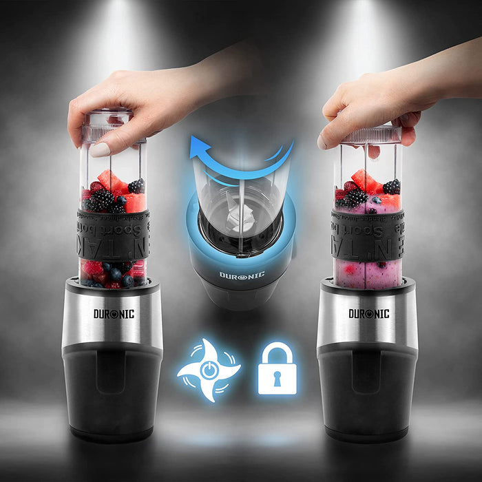 Duronic BL520 Blender personalny kielichowy blokada ostrzy dla bezpiecznego uruchamiania