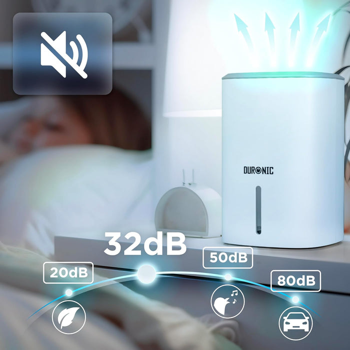 Duronic DH06 WE Osuszacz powietrza kondensacyjny do domu, cicha praca, głośność 32 dB