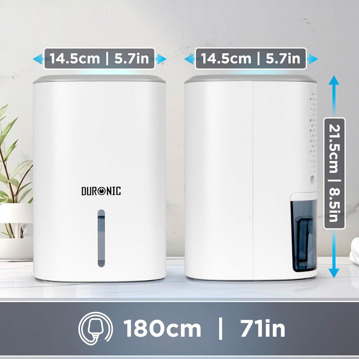 Duronic DH06 WE Osuszacz powietrza kondensacyjny do domu wymiary, długość kabla 180 cm