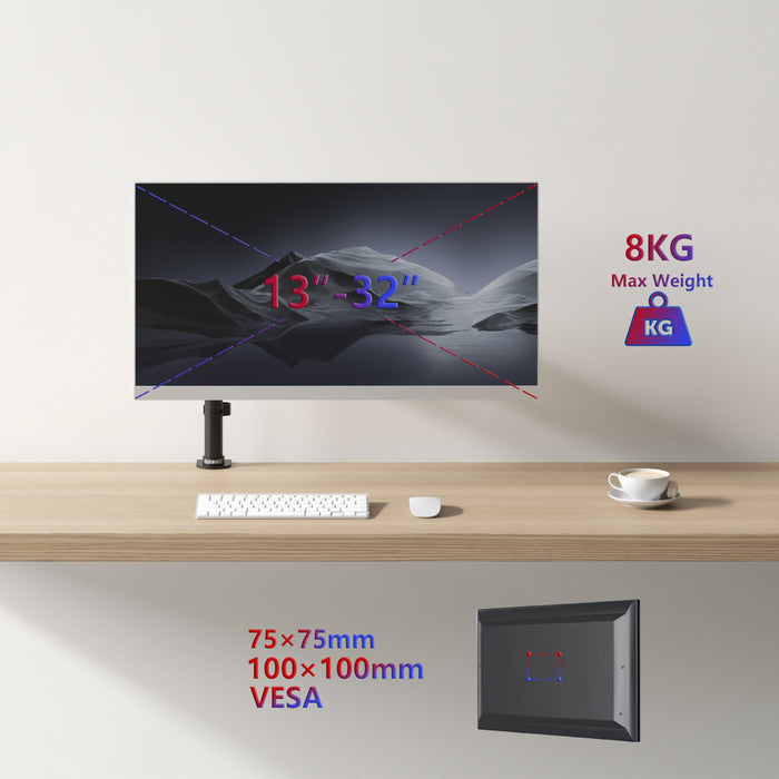 Duronic DM151X3 Uchwyt do monitora organizacja do 8kg, 13-32 cale, Vesa 75mm lub vesa 100