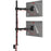 Duronic DM252VX2 Uchwyt biurkowy do dwóch monitorów na długim słupku - 100 cm