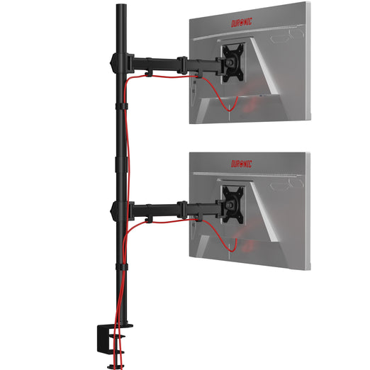 Duronic DM252VX2 Uchwyt biurkowy do dwóch monitorów na długim słupku - 100 cm