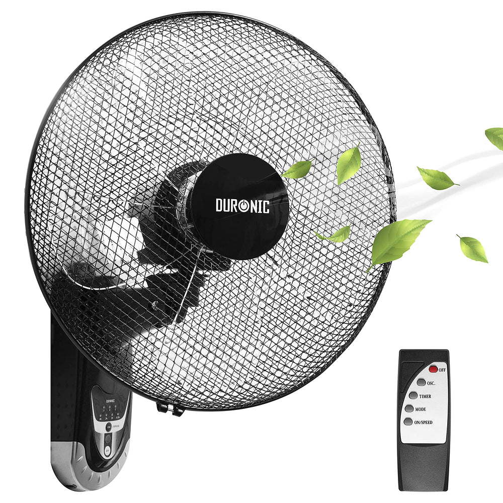 Duronic FN55 BK Wentylator wiatrak ścienny czarny